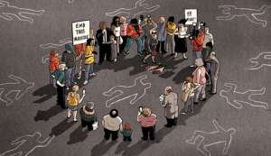‘The scandal resides in the popular recognition – often sudden, unpredictable and fleeting – of the humanity in those suffering the injustices.’ Illustration: Ben Jennings ‘The scandal resides in the popular recognition – often sudden, unpredictable and fleeting – of the humanity in those suffering the injustices.’ Illustration: Ben Jennings