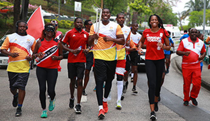 Olympic boxer Nigel Paul during the Queen's Baton Relay Tour ahead of the Gold Coast 2018 Commonwealth Games,