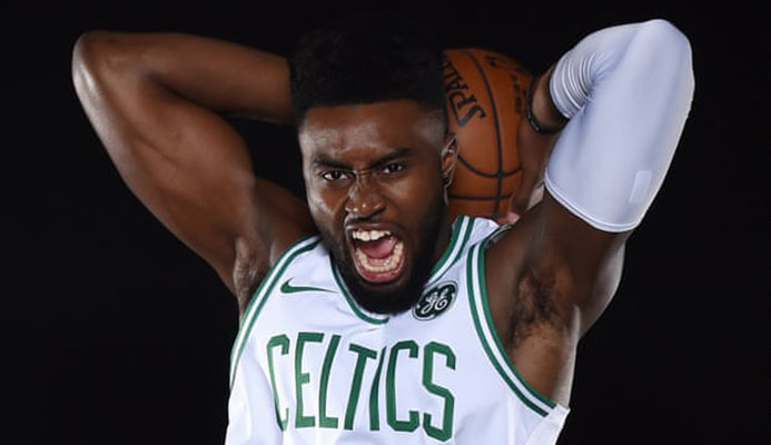  Jaylen Brown: ‘We’re having some of the same problems we had 50 years ago. Some things have changed a lot but other factors are deeply embedded in our society.’ Photograph: Brian Babineau/NBAE/Getty Images