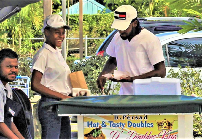 D. Persad Hot and Tasty Doubles at Bay Road, La Romaine.