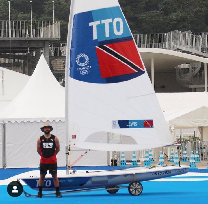 TT's Andrew Lewis stands alongside his craft in Enoshima Islands, Kanagawa, Japan having recently arrived for the Tokyo Olympic Games. - COURTESY: ANDREW LEWIS