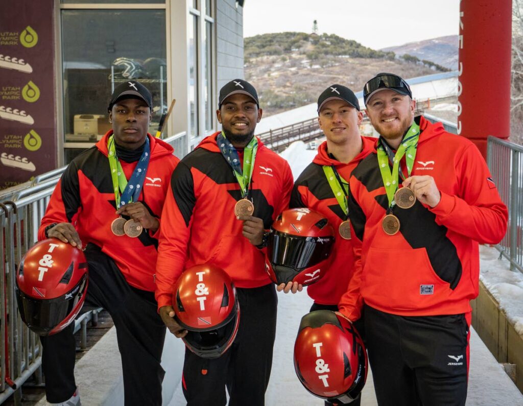 TT's four-man bobsleigh team. - (Image obtained at newsday.co.tt)